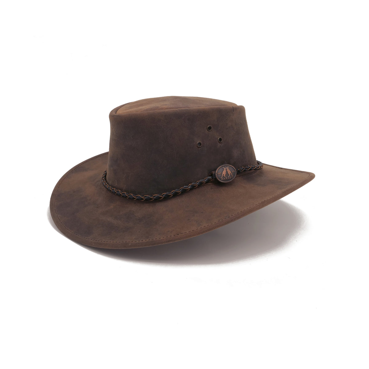 Echuca Kids Leather Hat - Tobacco - Kakadu Traders Australia