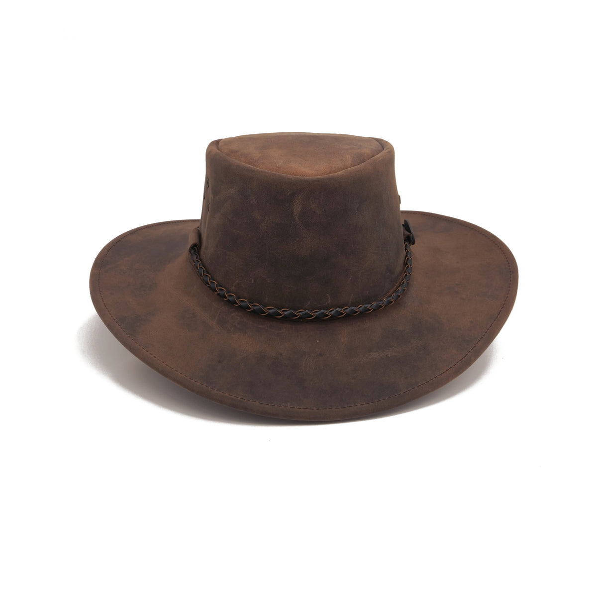 Echuca Kids Leather Hat - Tobacco - Kakadu Traders Australia