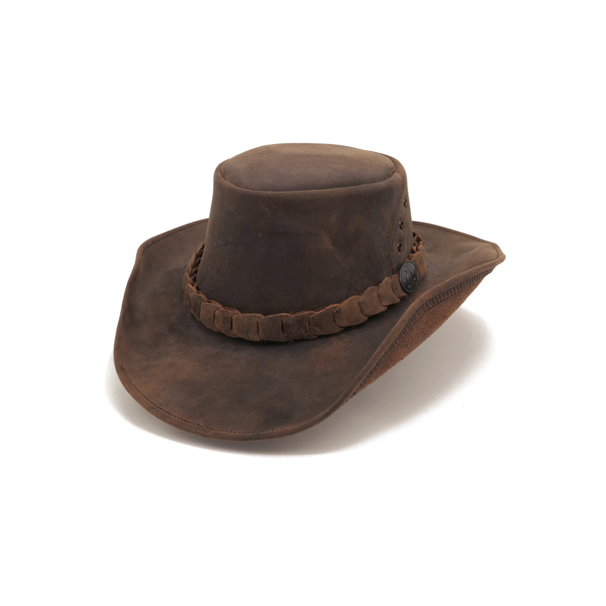 Bruce Kids Shapeable Leather Hat - Tobacco - Kakadu Traders Australia