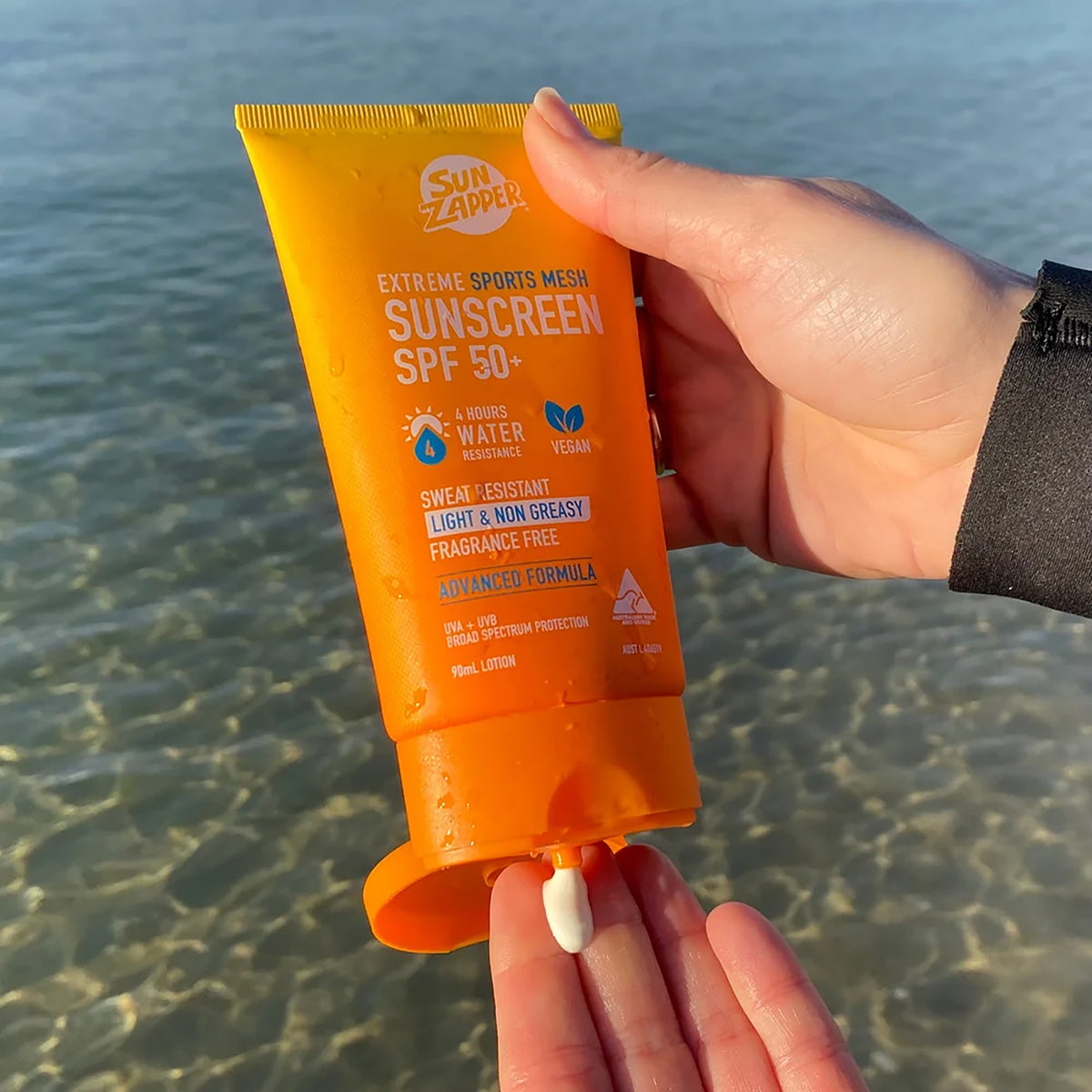 Extreme Sports Mesh Sunscreen Lotion 90mL SPF 50+(Sun Zapper) - Kakadu Traders Australia